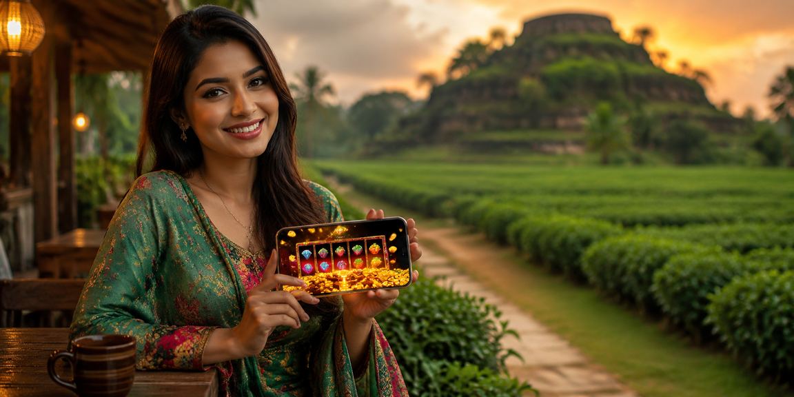 কুমিল্লার চা বাগানে বসে মোবাইলে g111 স্পোর্টস ইভেন্ট দেখছেন একজন বেটার